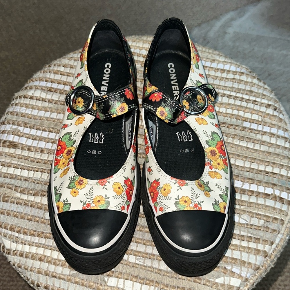 Converse Chuck Taylor Mary Jane Platform In Floral Blocking Size 9